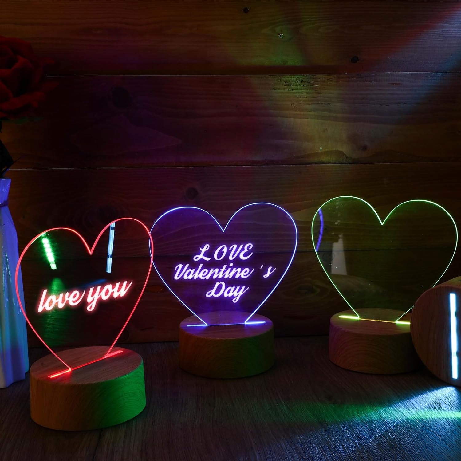 Custom Laser Engraved Acrylic Night Light with LED Base