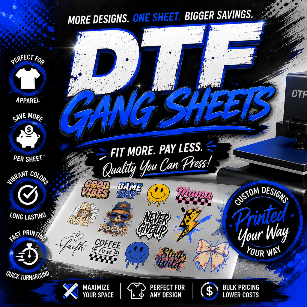 DTF Gang Sheet — 14.5" Wide | Custom DTF Prints