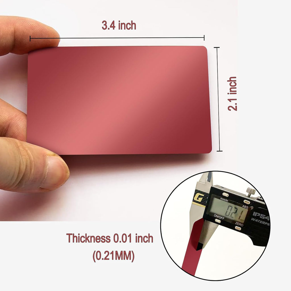 Custom Laser Engraved Metal Business Cards (Pack of 50)