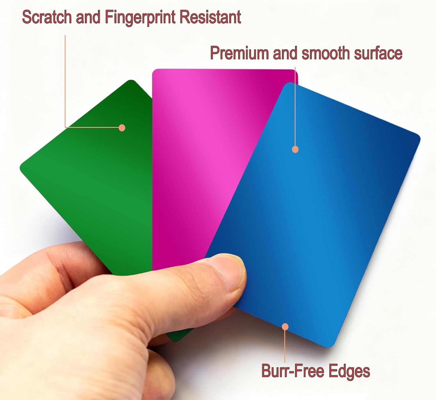 Custom Laser Engraved Metal Business Cards (Pack of 50)