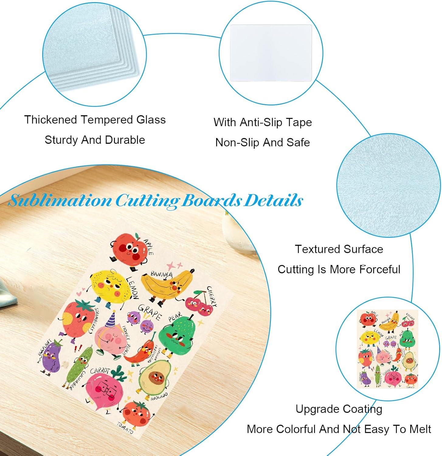 Custom Sublimation Glass Cutting Board