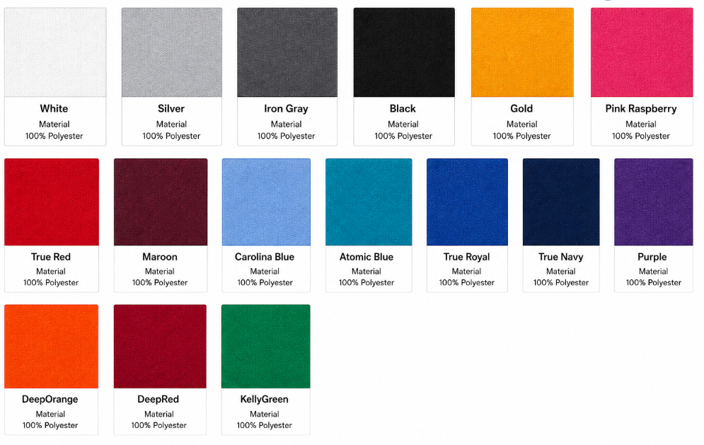 Women's Jersey Polo color swatches