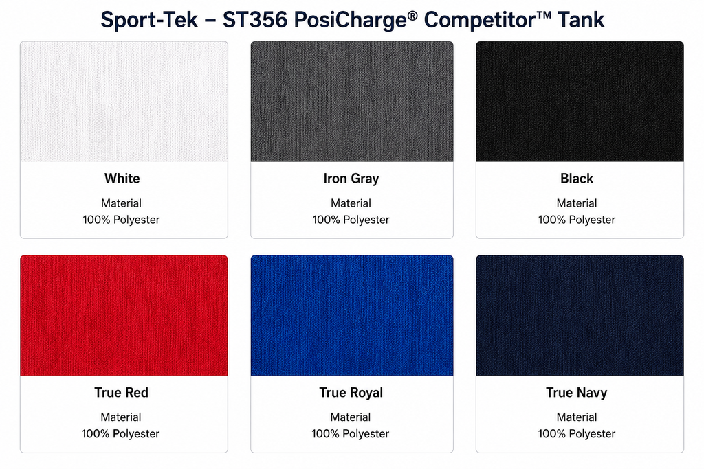 Men's Jersey Tank Color Swatches