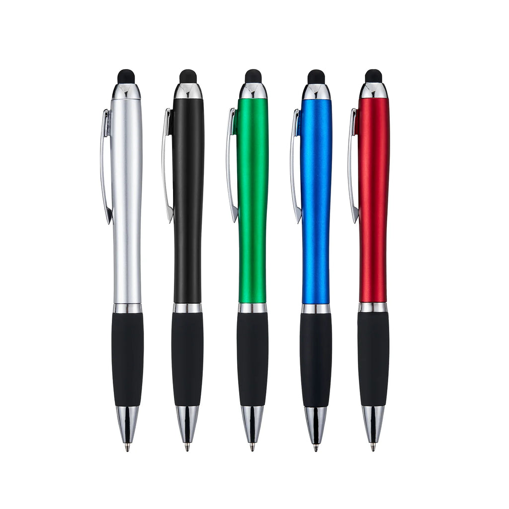 Custom Engraved LED Light-Up Stylus Pens (White Glow) — Pack of 5