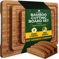 Custom Laser Engraved Bamboo Cutting Board Set (3-Piece)