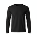 Black custom long sleeve shirt mockup