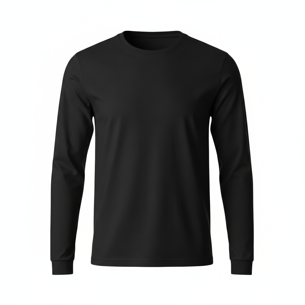 Black custom long sleeve shirt mockup
