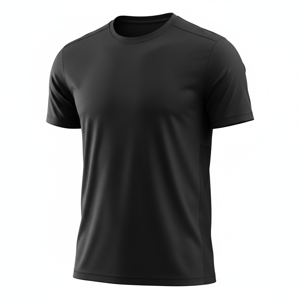 Black custom jersey t-shirt mockup