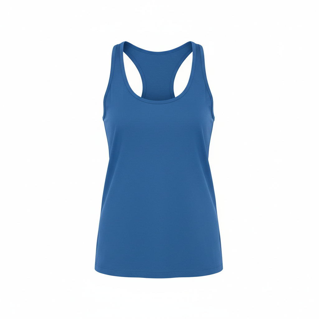 Royal blue custom women's tank mockup