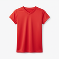 Red custom youth jersey t-shirt mockup