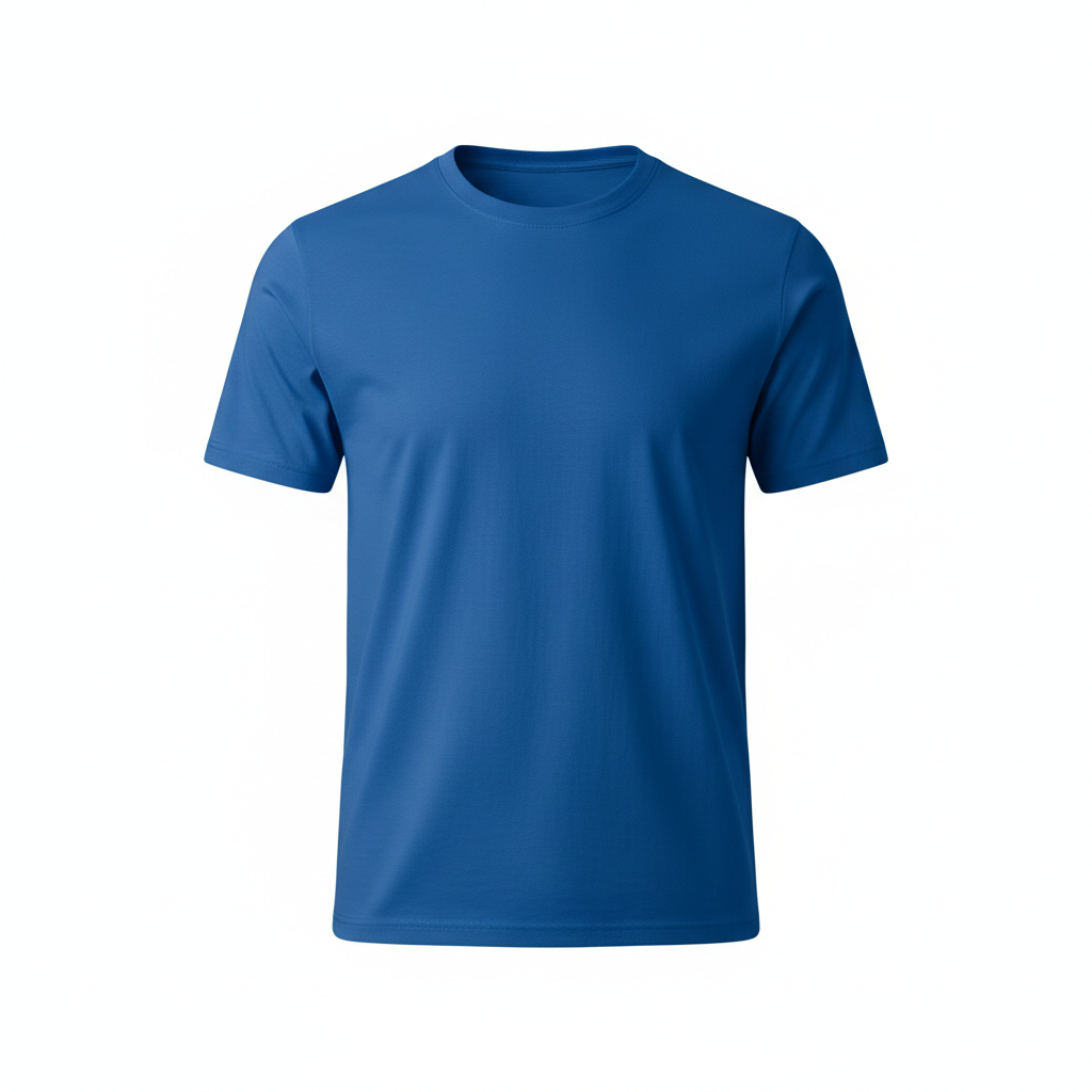 T-Shirt Royal Blue Mockup