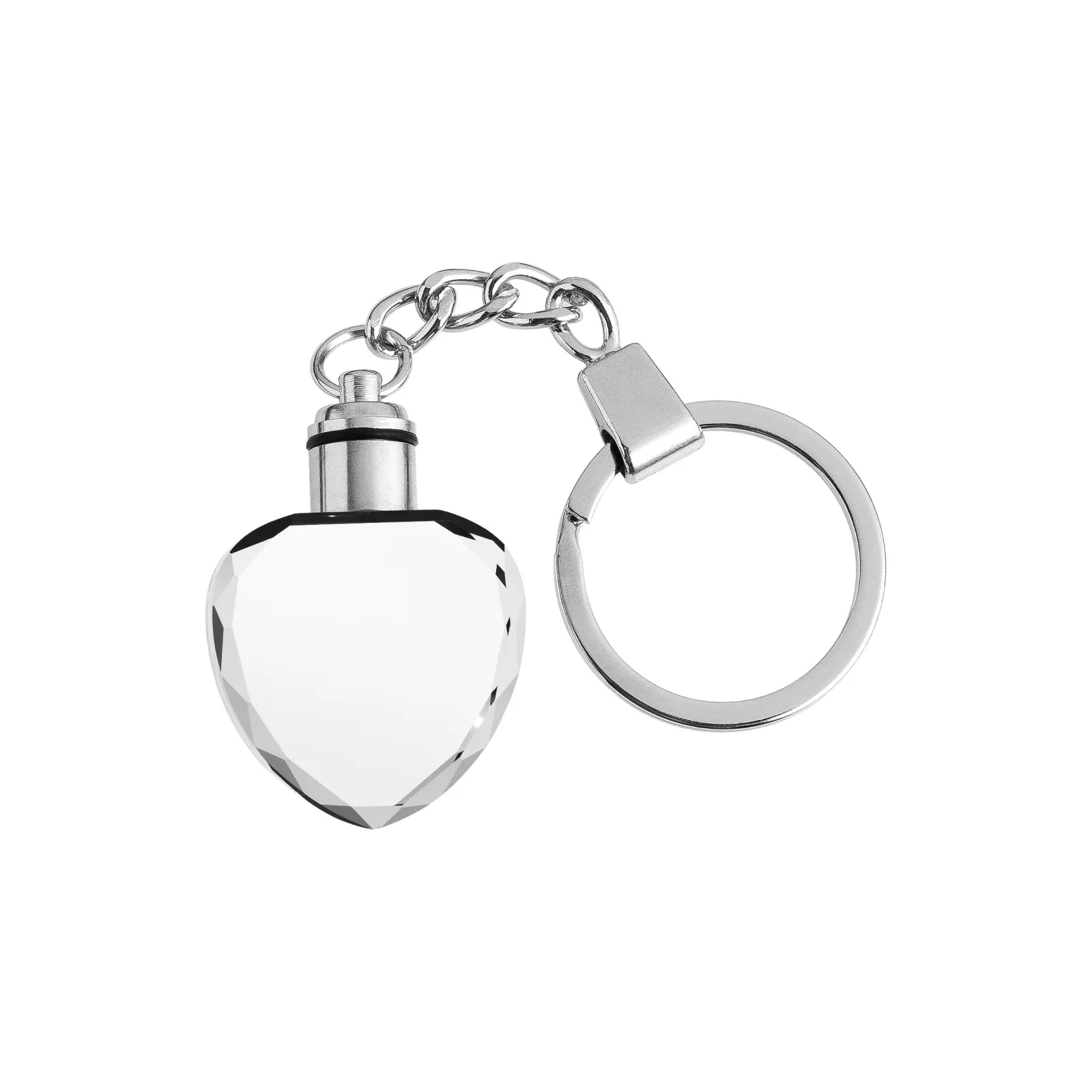Custom 3D Laser Engraved Crystal Keychain with LED Light